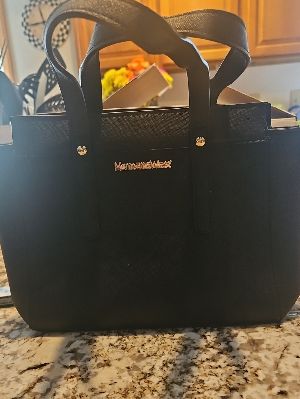 Montana West Black Structured Crossbody